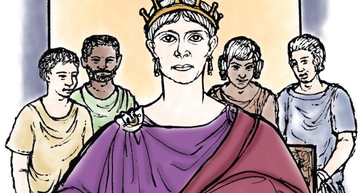 Illustration of Queen Catia from Cambridge Latin Course